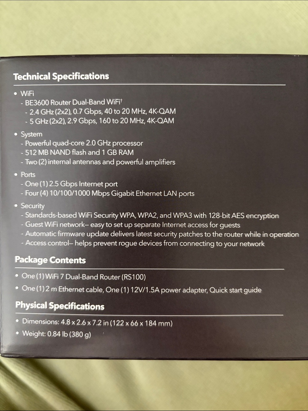Netgear Nighthawk RS100 WiFi Router - Picture 5 of 7